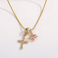 Heart Cross Pendant Necklace
