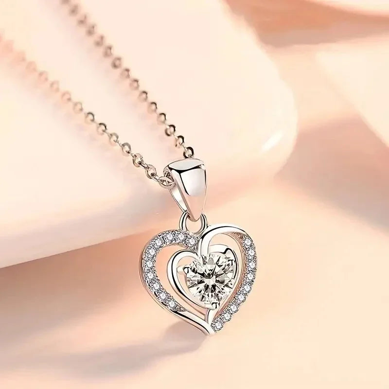 Huitan Delicate Heart Pendant Necklace