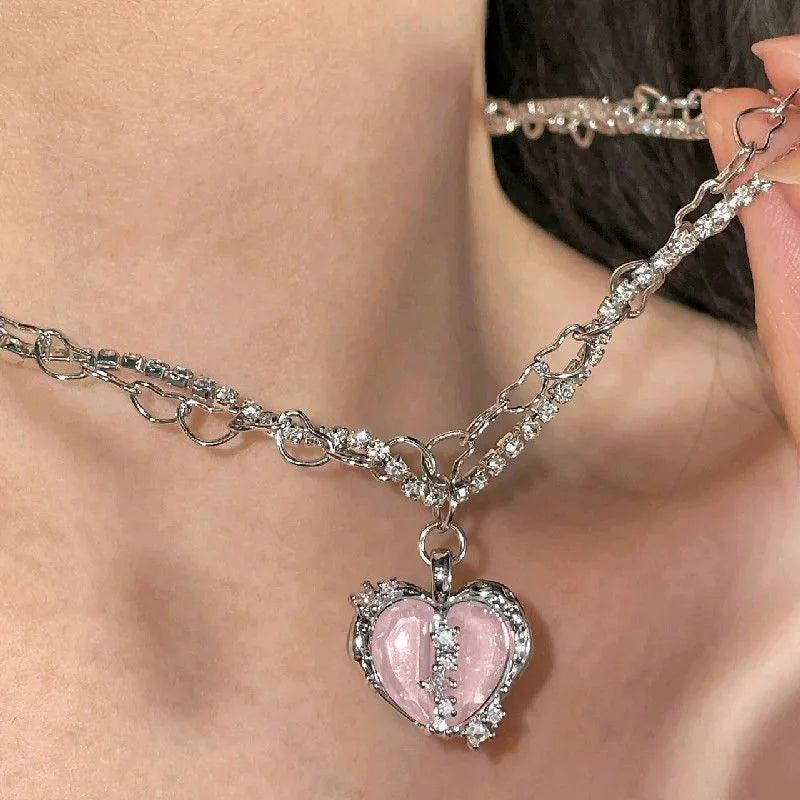 Women Crystal Zircon Cross Pendant Necklace for 2023