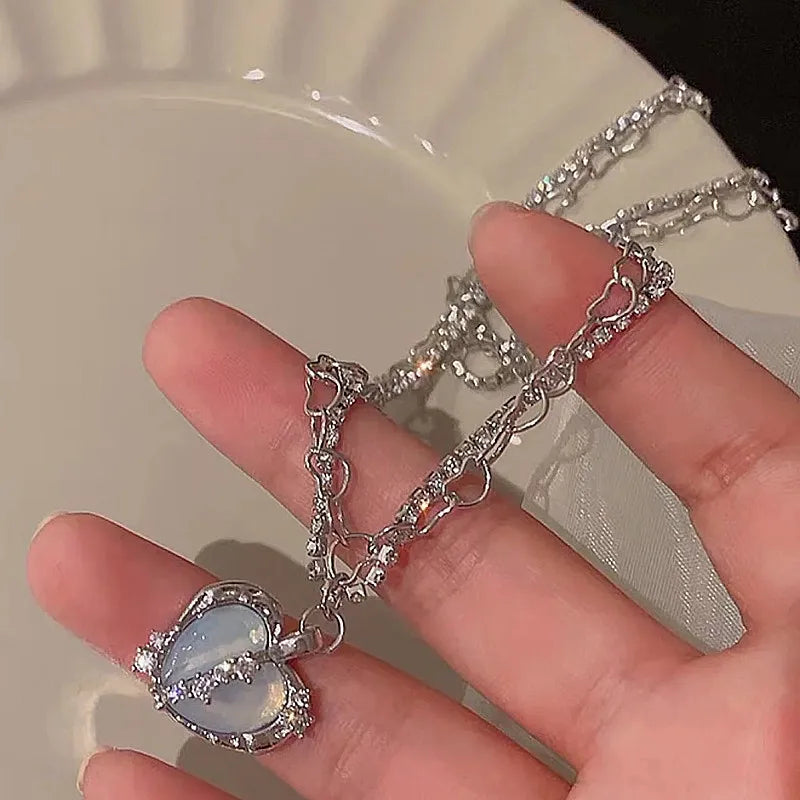 Women Crystal Zircon Cross Pendant Necklace for 2023