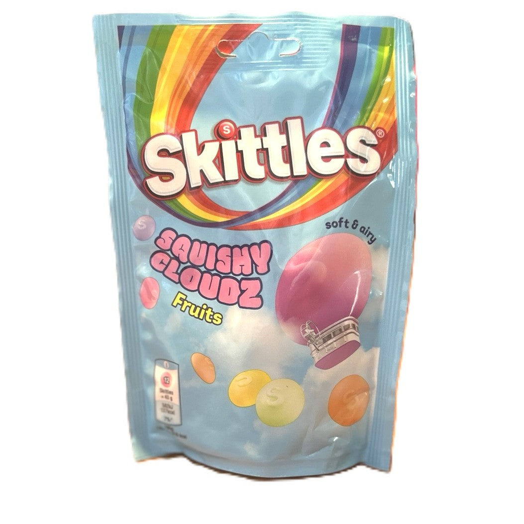 Skittles Squishy Cloudz – Fruit Flavoured Chewy Sweets 94g Pouch (UK)